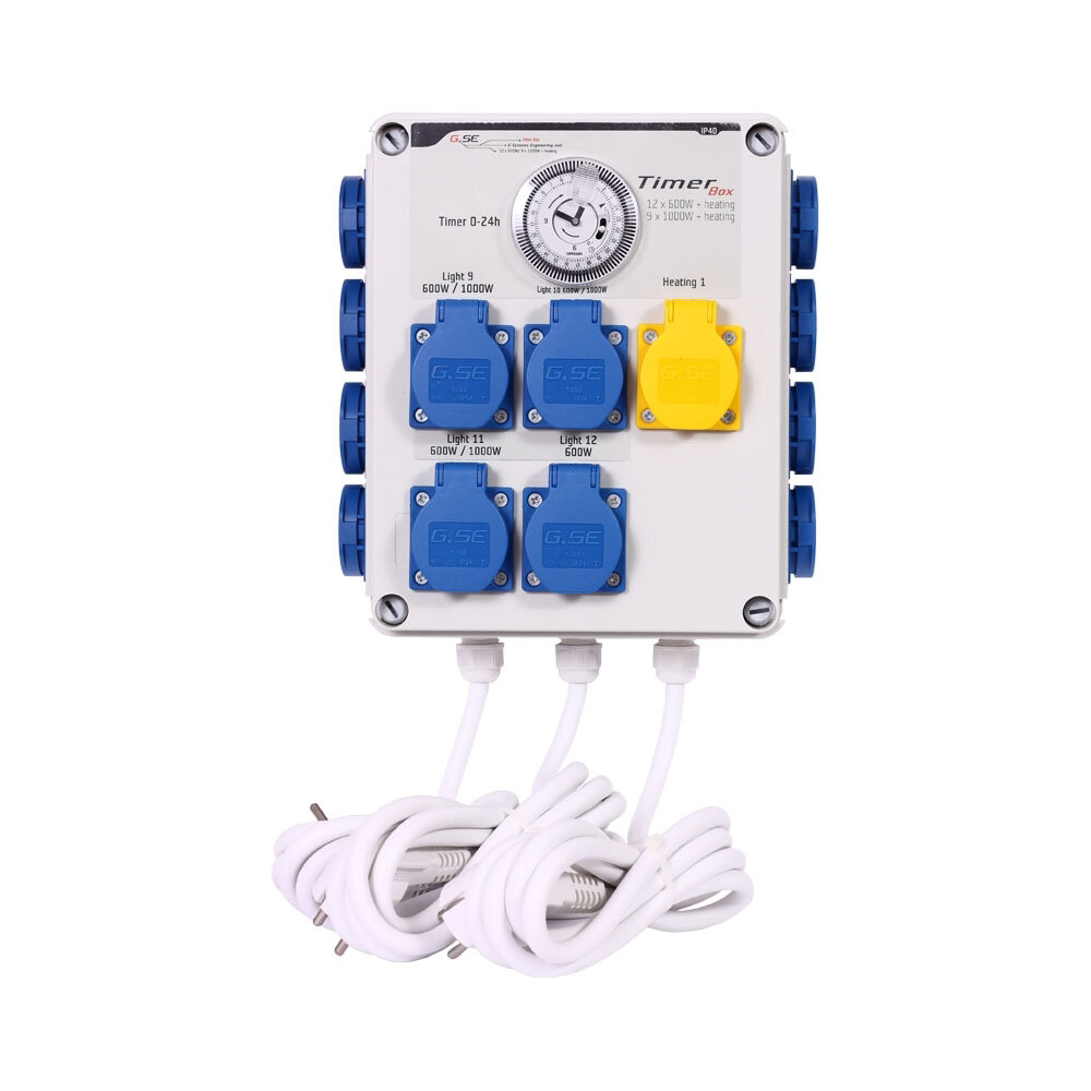GSE Timer Box II 12x600W + heating 220V - Happy Grow
