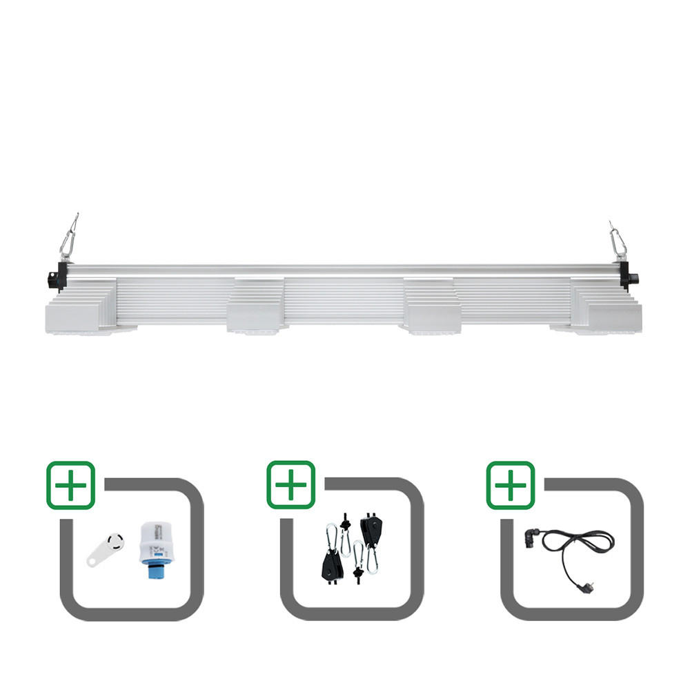 SANlight EVO 4-100 15 265W Sparset mit Magnet-Dimmer + Netzkabel + Aufhängung - Grow Guru
